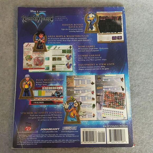 Disney Squaresoft Kingdom Hearts Official Strategy Guide - Paperback 2002 - Picture 2 of 3